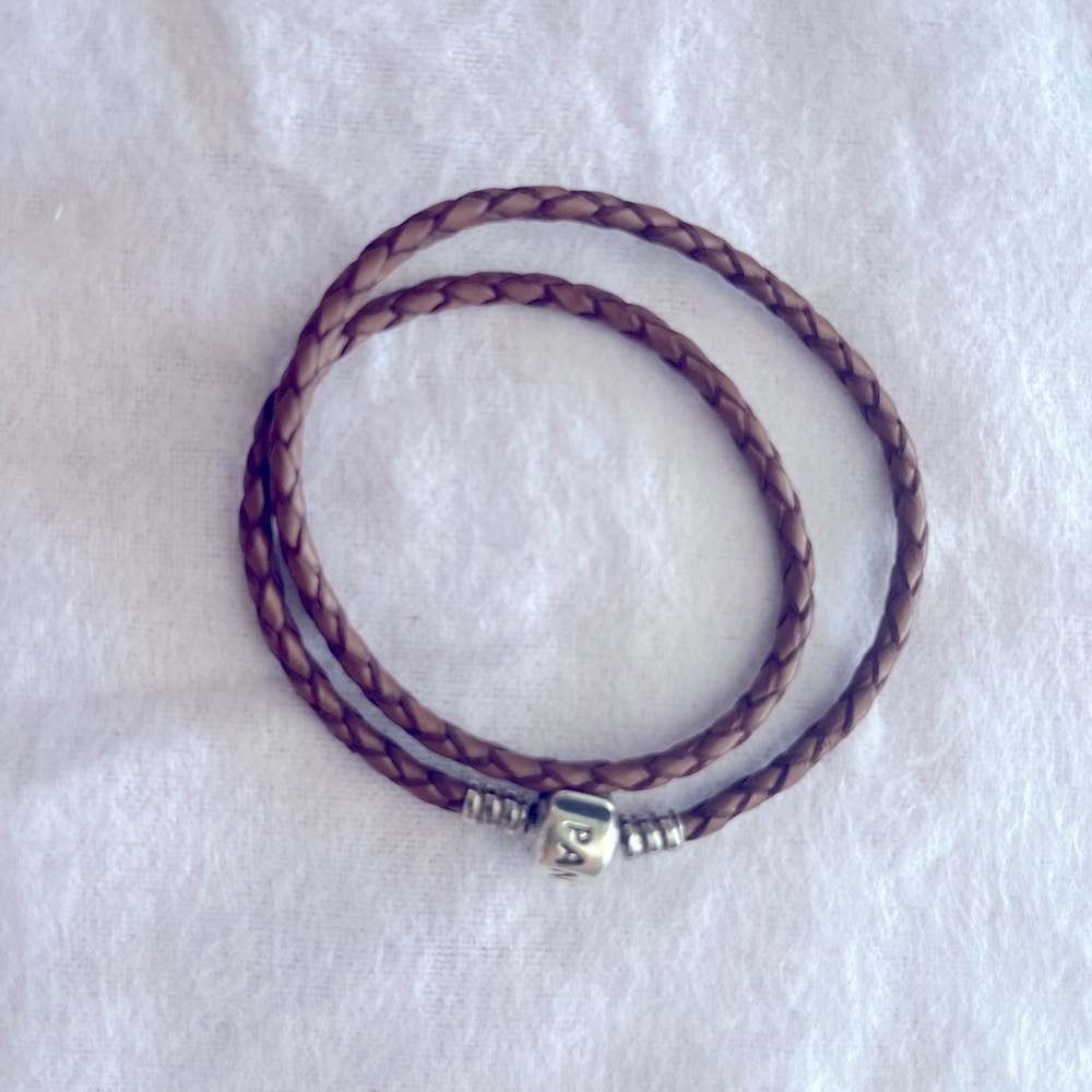 Pandora Moments BrownLeather Double Bracelet